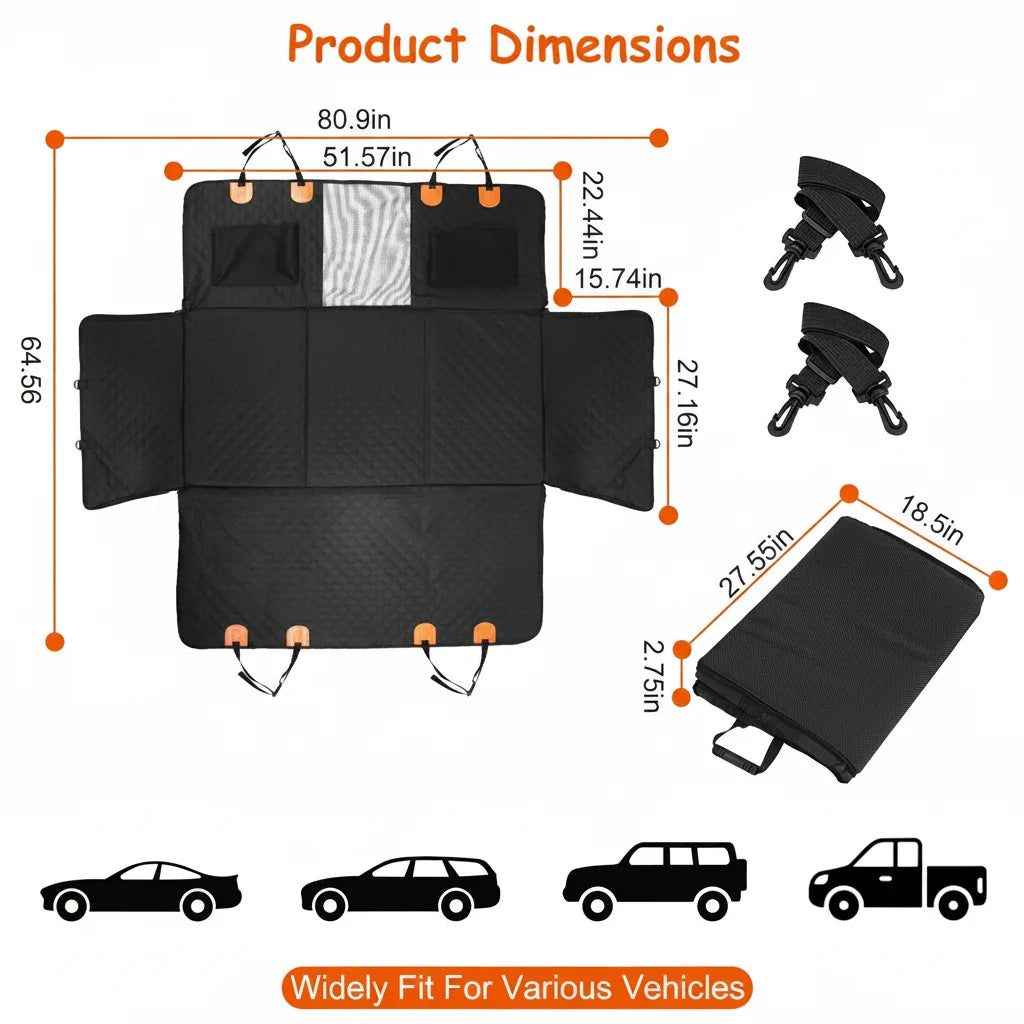 PawGuard Pro™ | Heavy Duty Dog Car Seat Cover